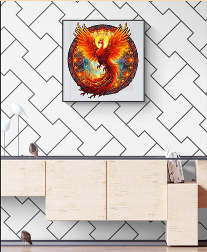 Whimsical Wooden Jigsaw Puzzle-Phoenix