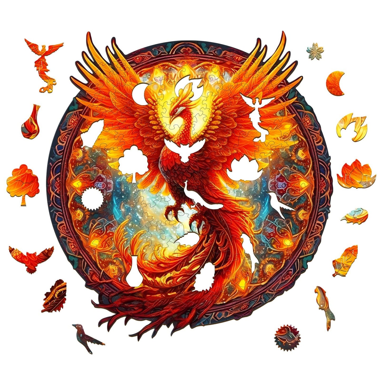 Whimsical Wooden Jigsaw Puzzle-Phoenix
