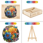 Whimsical Wooden Jigsaw Puzzle- Prosperous Bloom Flower