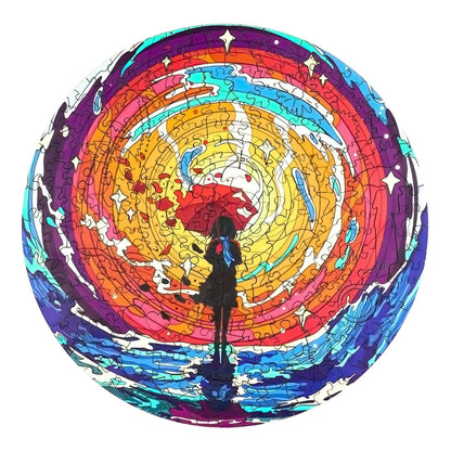 Ausgefallenes Holzpuzzle – PSYCHEDELIC GIRL