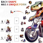 Whimsical Wooden Jigsaw Puzzle - Raptor Riders - pickApuzzle