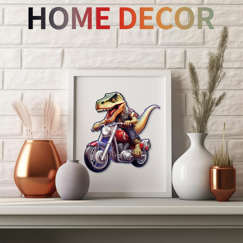 Whimsical Wooden Jigsaw Puzzle - Raptor Riders - pickApuzzle