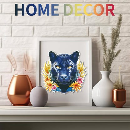 Whimsical Wooden Jigsaw Puzzle - Resolute Black Panther - pickApuzzle