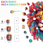 Whimsical Wooden Jigsaw Puzzle-Resolute Lion