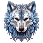 Whimsical Wooden Jigsaw Puzzle - Resolute Snow Wolf - pickApuzzle