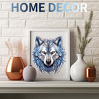 Whimsical Wooden Jigsaw Puzzle - Resolute Snow Wolf - pickApuzzle