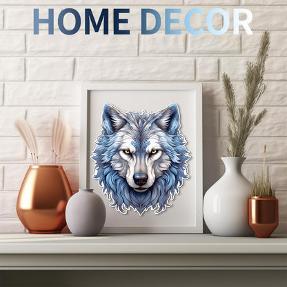 Whimsical Wooden Jigsaw Puzzle - Resolute Snow Wolf - pickApuzzle