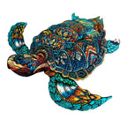 Whimsical Wooden Jigsaw Puzzle-RESOLUTE TURTLE