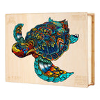 Whimsical Wooden Jigsaw Puzzle-RESOLUTE TURTLE