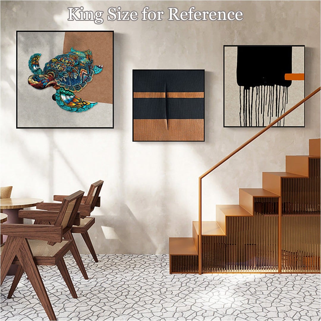 Whimsical Wooden Jigsaw Puzzle-RESOLUTE TURTLE