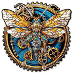 Whimsical Wooden Jigsaw Puzzle-Retro Mechanical Butterfly