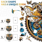 Whimsical Wooden Jigsaw Puzzle - Retro Mechanical Butterfly - pickApuzzle