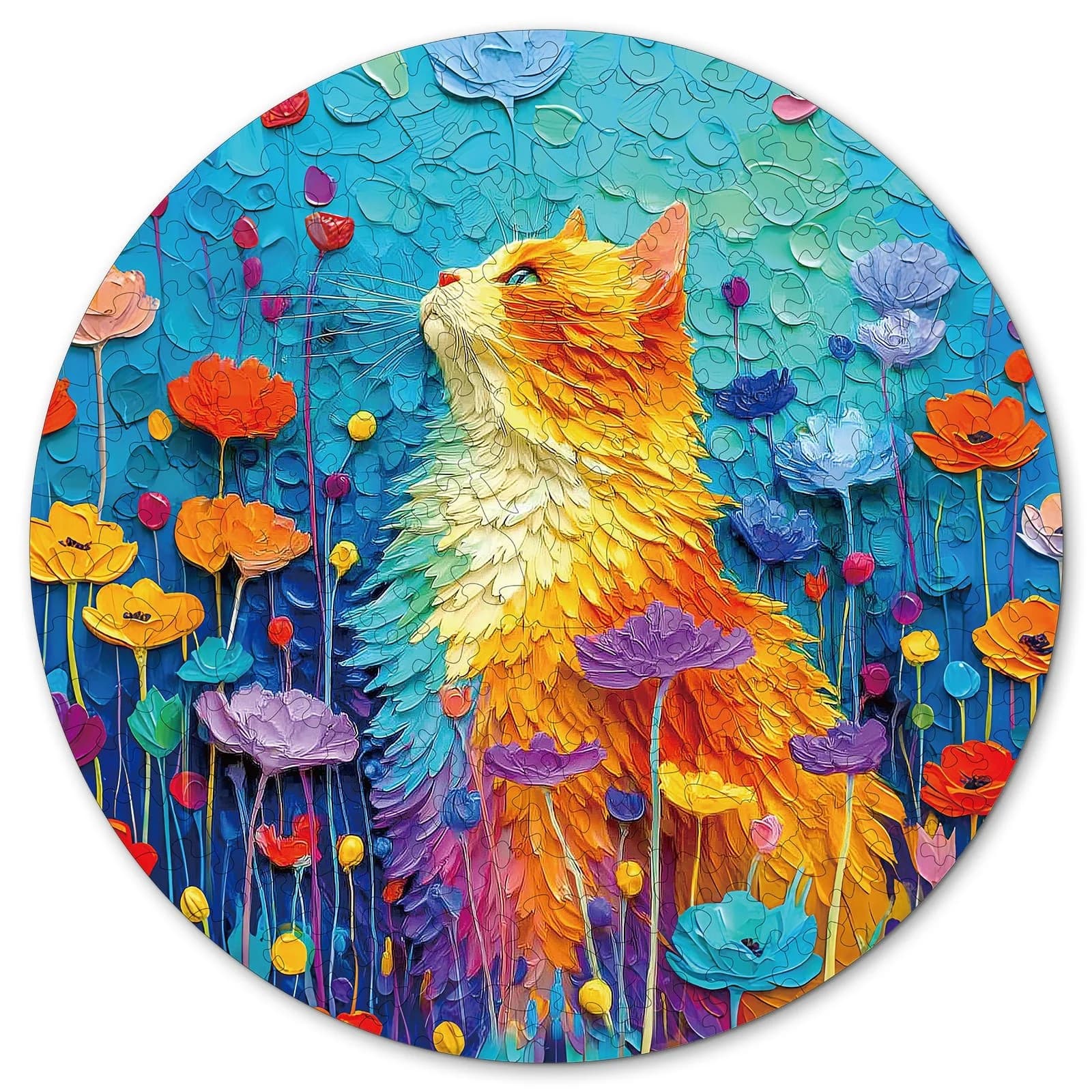 Ausgefallenes Holz-Puzzle – Kratzende Katze Hauptbild