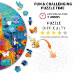 Whimsical Wooden Jigsaw Puzzle - Scratching Cat - pickApuzzle