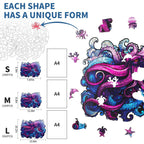 Puzzle en bois fantaisiste – Poulpe de mer
