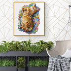 Whimsical Wooden Jigsaw Puzzle - Sleeping Cat - pickApuzzle