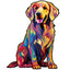 Whimsical Wooden Jigsaw Puzzle- Smile Golden retriever