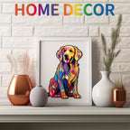Whimsical Wooden Jigsaw Puzzle- Smile Golden retriever