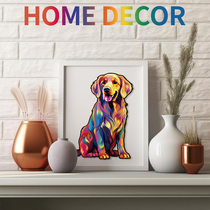 Ausgefallenes Holzpuzzle – Lächelnder Golden Retriever