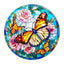 Whimsical Wooden Jigsaw Puzzle-Stained Glass Butterfly