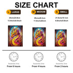 Whimsical Wooden Jigsaw Puzzle-Stained glass dragon