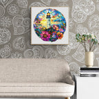 Whimsical Wooden Jigsaw Puzzle - Stained Glass Lighthouse - pickApuzzle