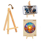Whimsical Wooden Jigsaw Puzzle- stained glass rainbow