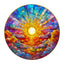 Whimsical Wooden Jigsaw Puzzle- stained glass rainbow