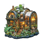 Ausgefallenes Holzpuzzle – Steampunk-Gewächshaus