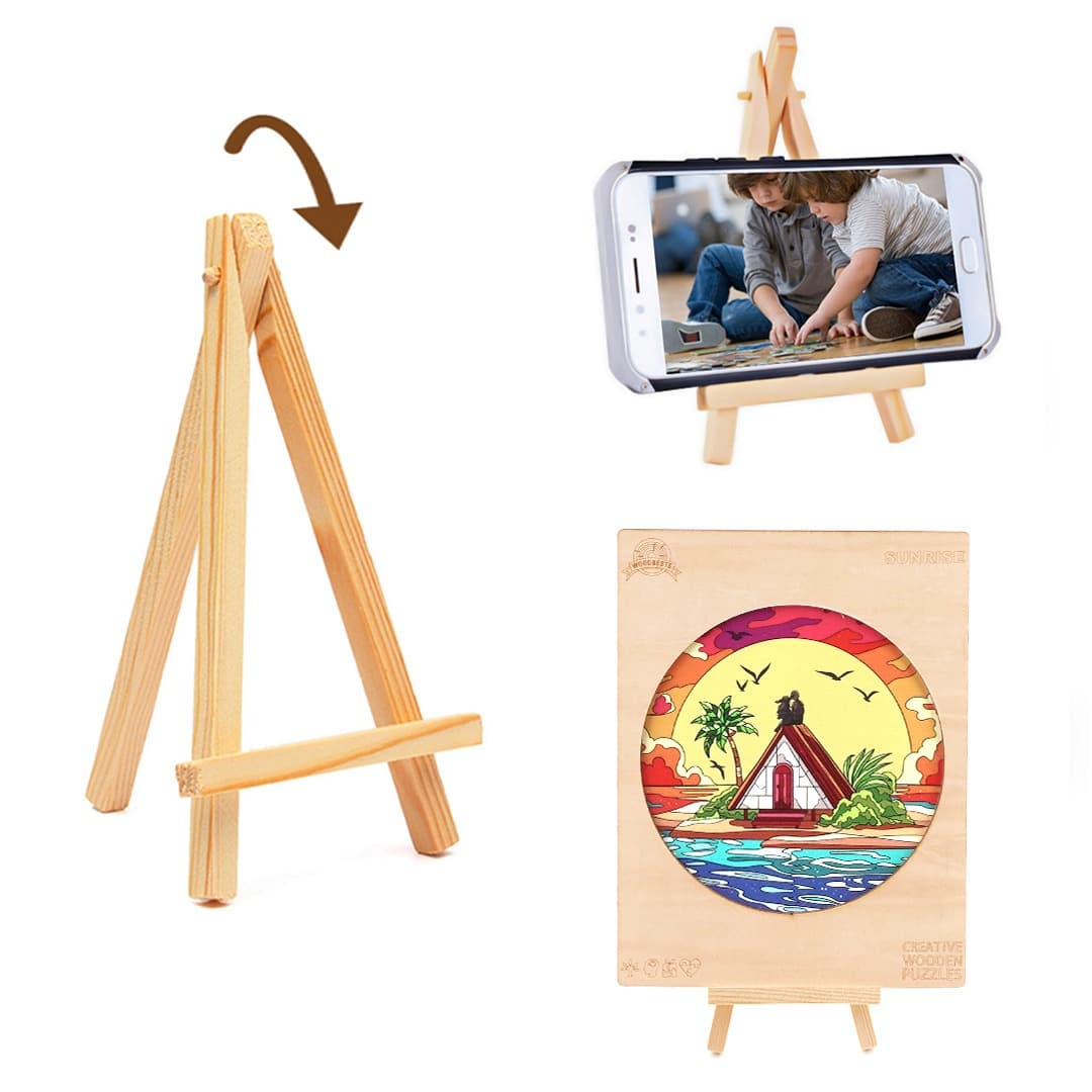 Verspieltes Holzpuzzle-SONNENAUFGANG