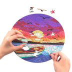 Ausgefallenes Holz-Puzzle – SONNENUNTERGANG