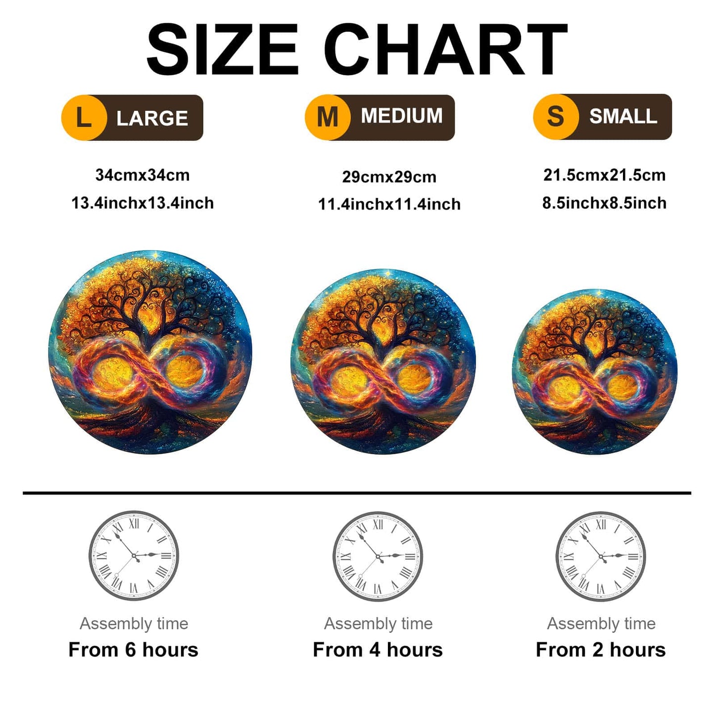 Whimsical Wooden Jigsaw Puzzle - The Infinite Tree of Life - pickApuzzle