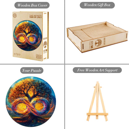 Whimsical Wooden Jigsaw Puzzle - The Infinite Tree of Life - pickApuzzle