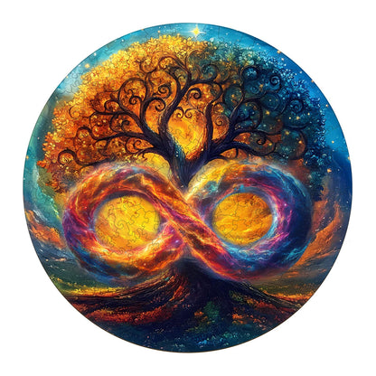 Whimsical Wooden Jigsaw Puzzle - The Infinite Tree of Life - pickApuzzle