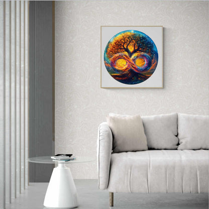 Whimsical Wooden Jigsaw Puzzle - The Infinite Tree of Life - pickApuzzle