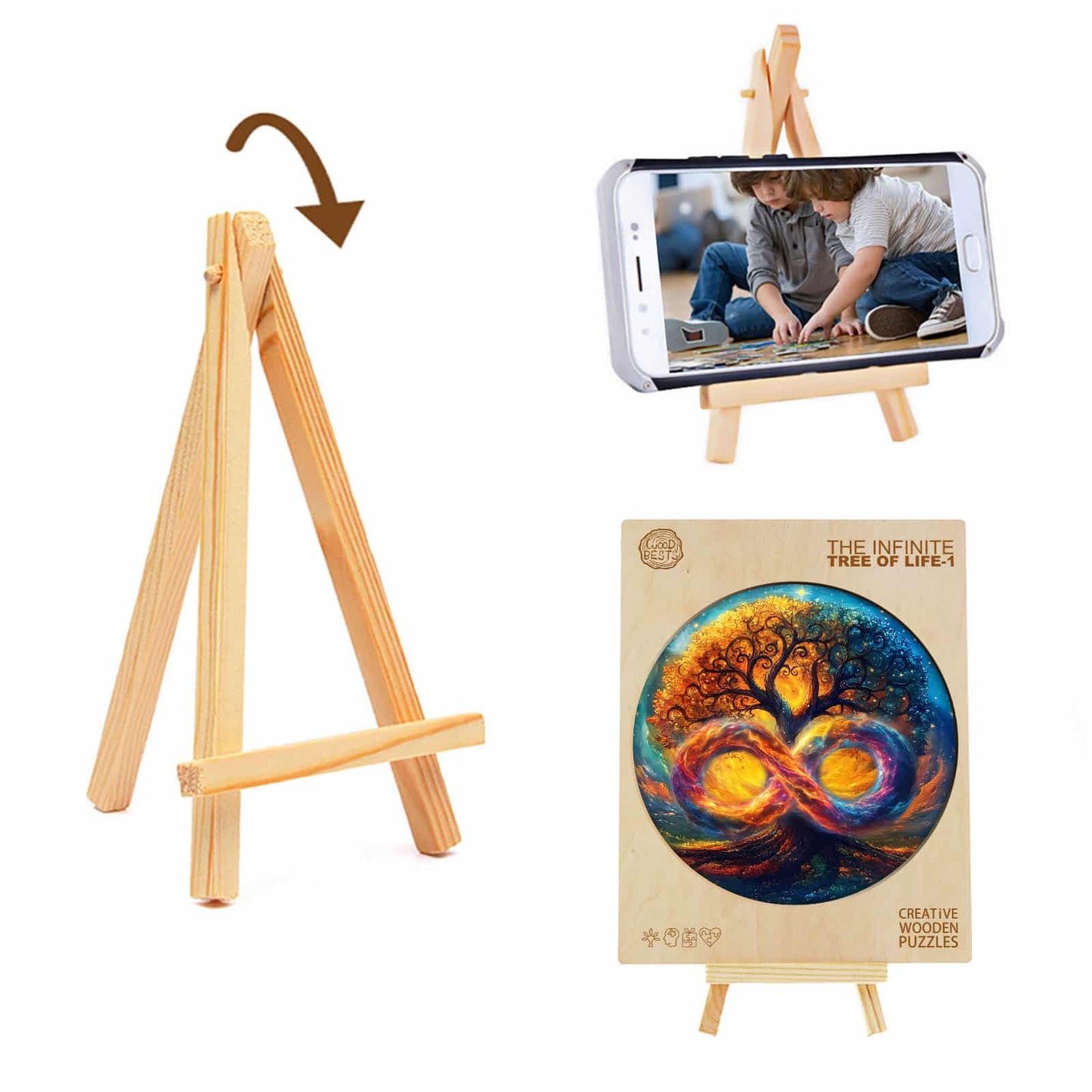 Whimsical Wooden Jigsaw Puzzle - The Infinite Tree of Life - pickApuzzle