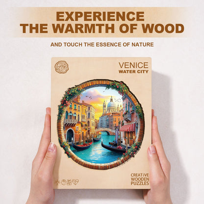 Whimsical Wooden Jigsaw Puzzle - Venice Water City - pickApuzzle