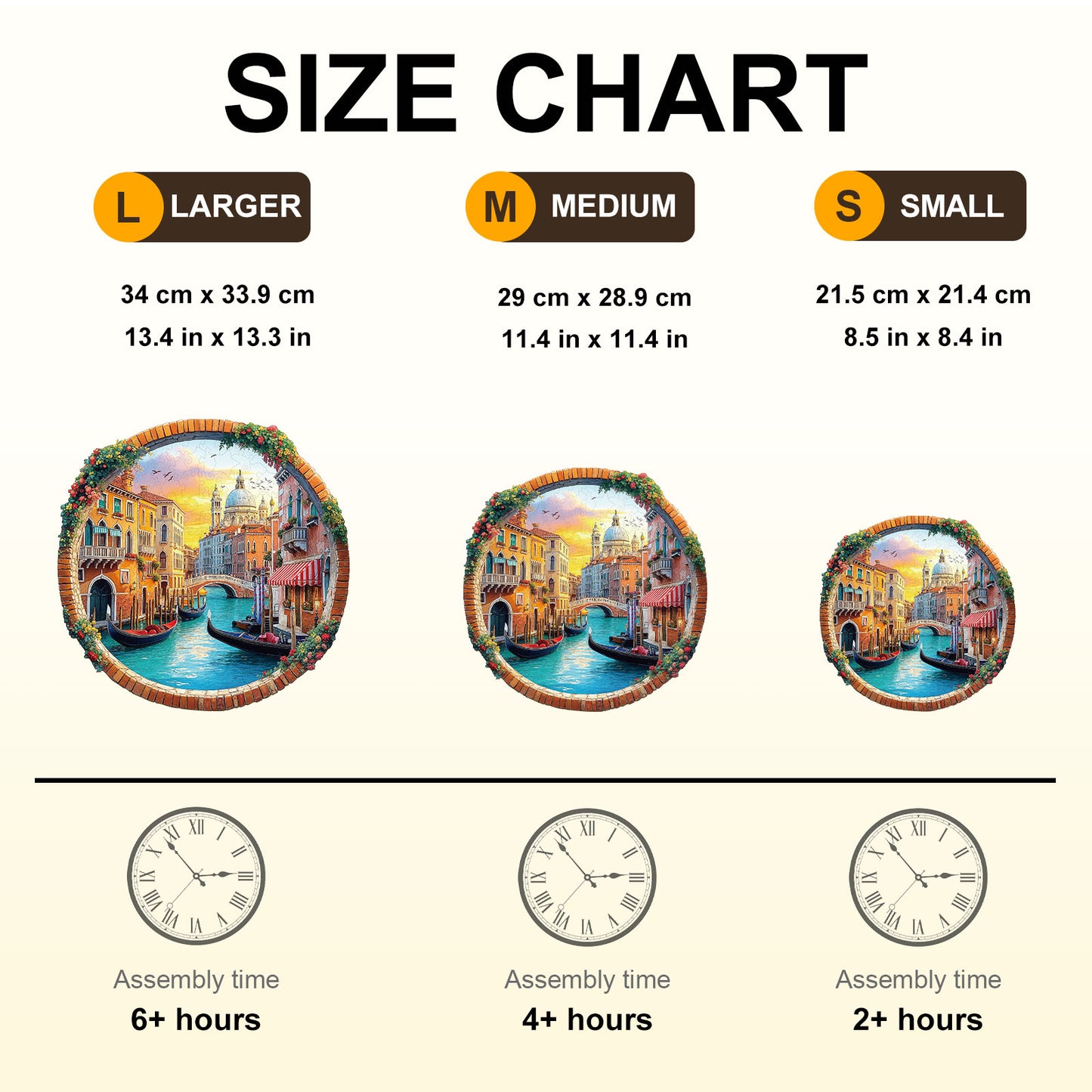 Whimsical Wooden Jigsaw Puzzle - Venice Water City - pickApuzzle
