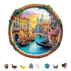 Whimsical Wooden Jigsaw Puzzle - Venice Water City - pickApuzzle