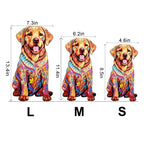 Whimsical Wooden Jigsaw Puzzle - Well - behaved Labrador - pickApuzzle