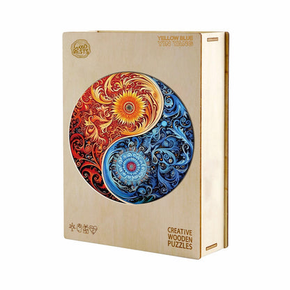 Whimsical Wooden Jigsaw Puzzle - Yin Yang 2 - pickApuzzle
