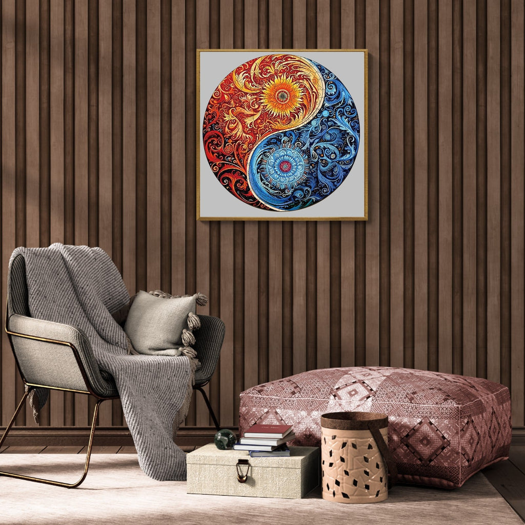 Whimsical Wooden Jigsaw Puzzle - Yin Yang 2 - pickApuzzle