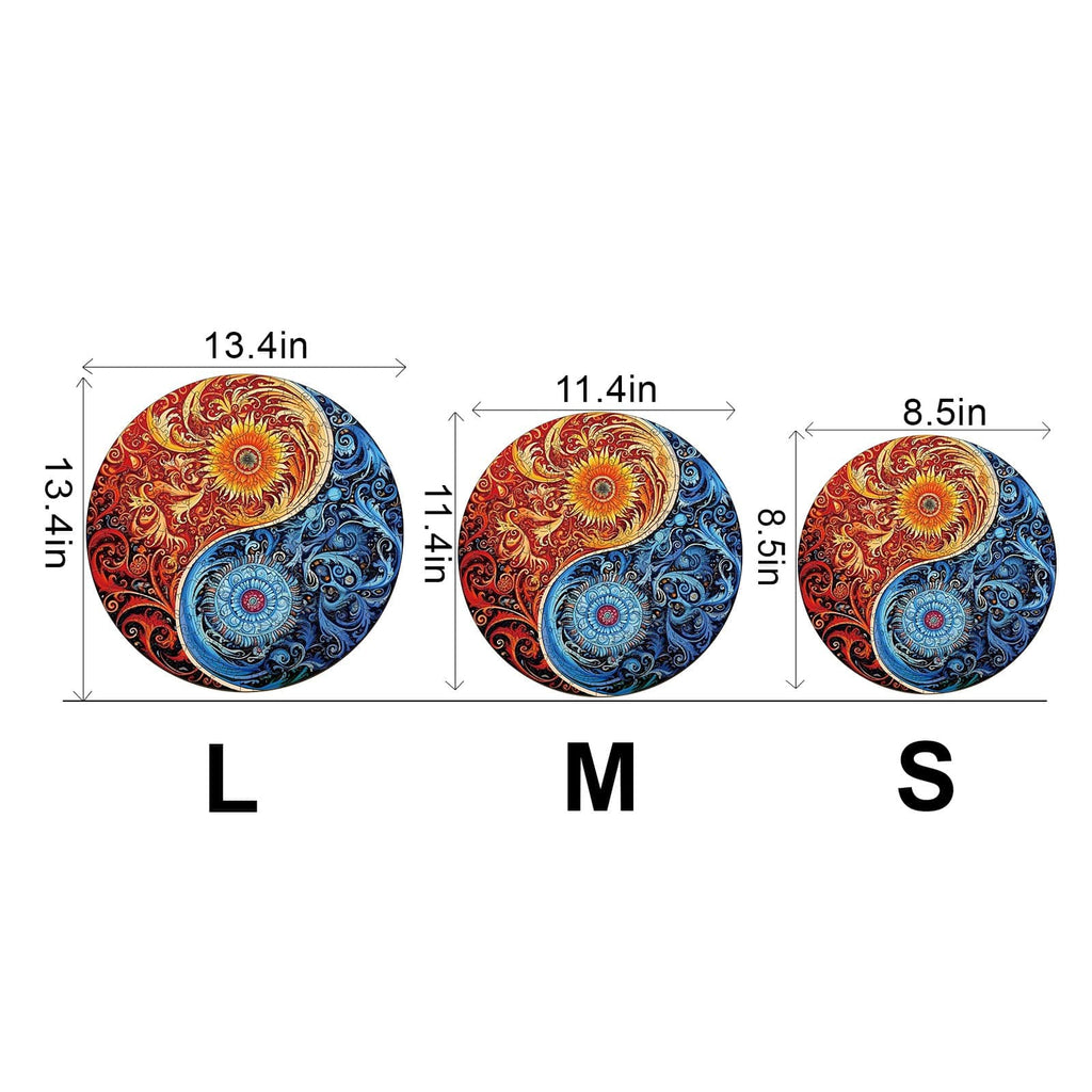 Whimsical Wooden Jigsaw Puzzle - Yin Yang 2 - pickApuzzle