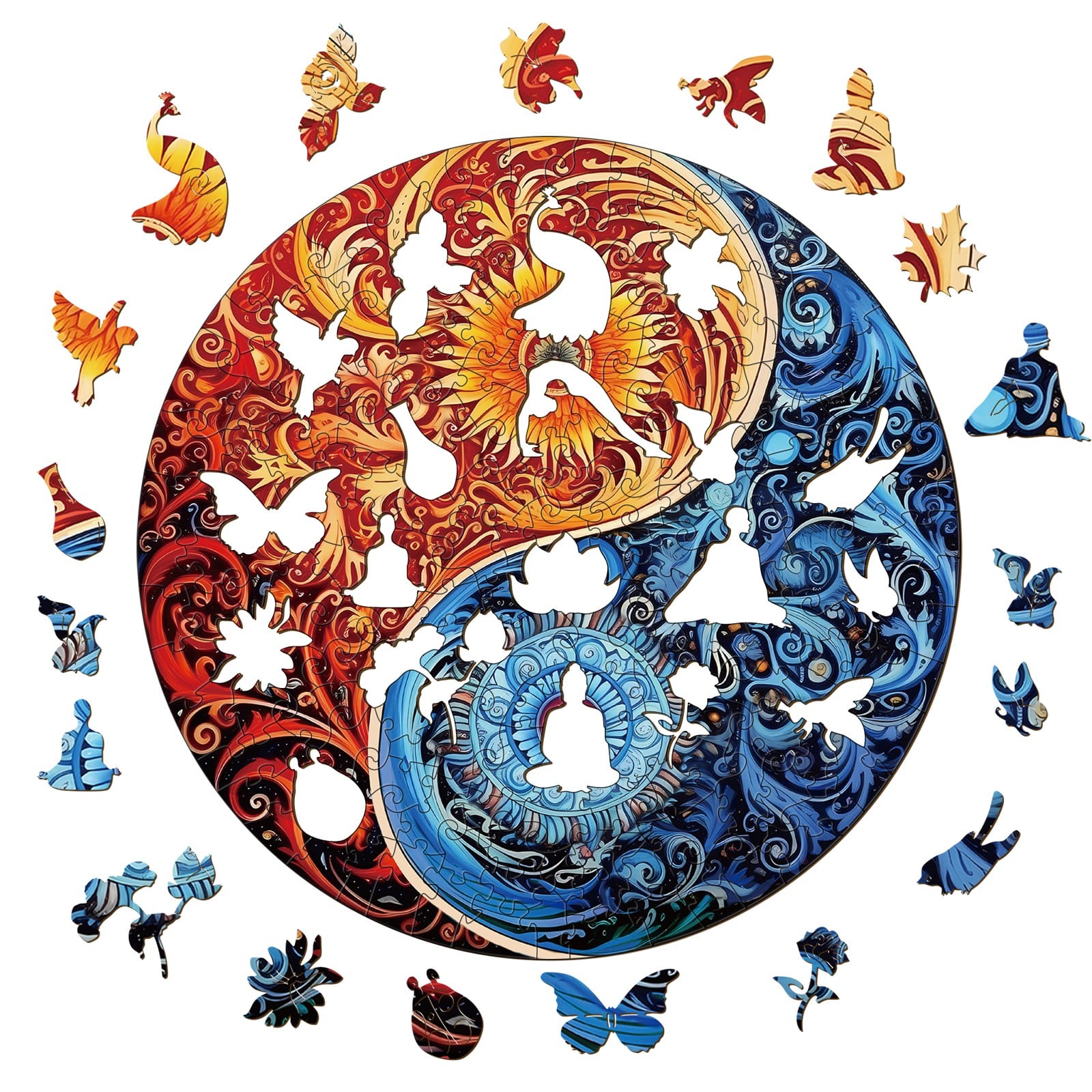 Launiges Holzpuzzle - Yin Yang 2 Zweitbild
