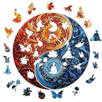 Whimsical Wooden Jigsaw Puzzle - Yin Yang 2 - pickApuzzle