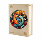 Whimsical Wooden Jigsaw Puzzle- YIN YANG FISH