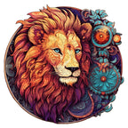 Whimsical Wooden Jigsaw Puzzle-Yin-Yang Lion-1