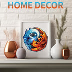 Casse-tête en bois fantaisiste - Dragon et phénix Yin-Yang