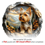 Whimsical Wooden Jigsaw Puzzle - Yorkshire Terrier in Nature - pickApuzzle