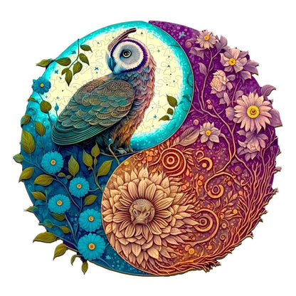 Ausgefallenes Holz-Puzzle – YIN YANG Eule 2